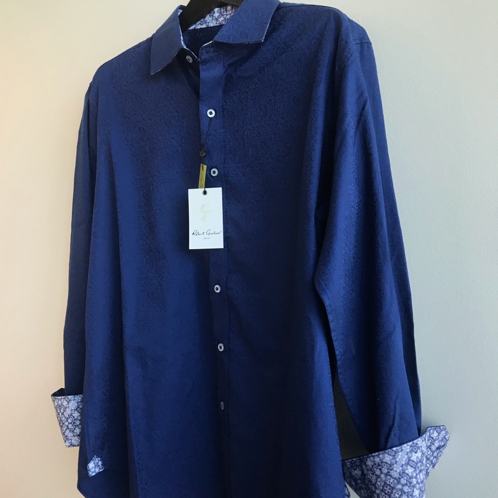 Robert Graham Mens Dress Shirt Size XL NWT